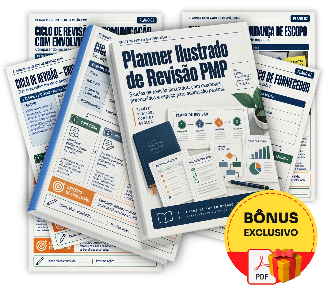 Planner Ilustrado de Revisão PMP